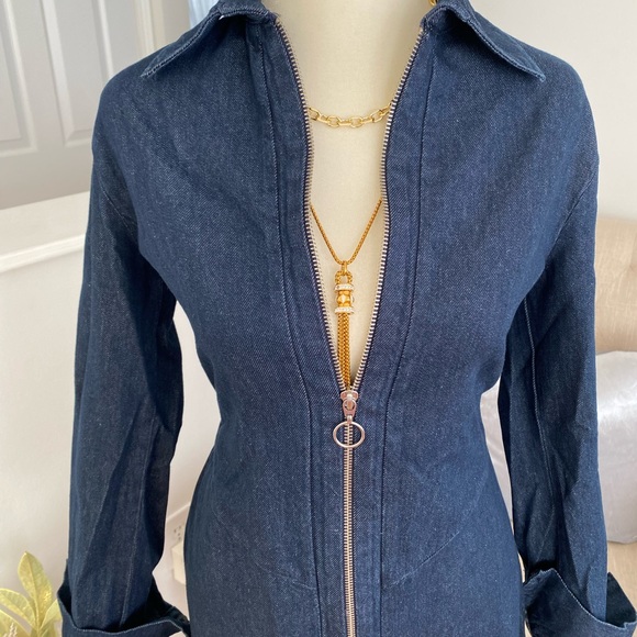 ZARA JUNIO’S DARK DENIM DRESS SIZE S - Picture 8 of 15